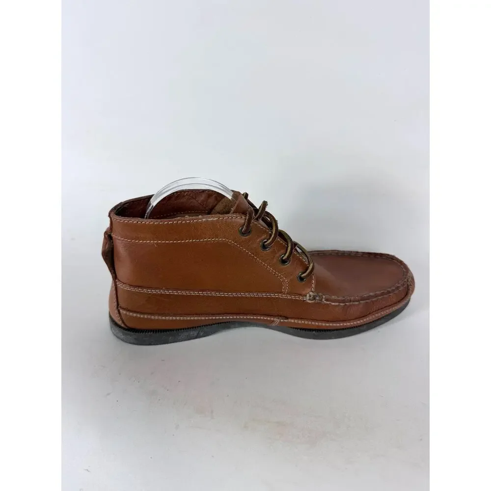 Sperry Top-Sider J. Crew Chukka Boots Men's 10 Brown Leather Lace-Up Round Toe